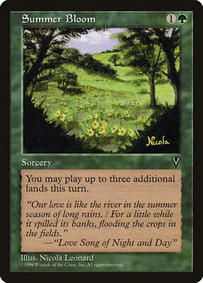 Summer Bloom Visions NM Green Uncommon MAGIC THE GATHERING MTG CARD ABUGames • $2.15
