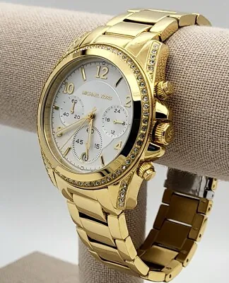 MICHAEL KORS MK6762 Women's Blair Chronograph Gold-Tone Stainless Steel Watch • $105