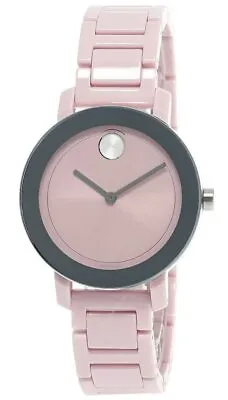 $309 • Buy MOVADO BOLD Evolution 36MM Blush Dial Pink Ceramic Women's Watch 3600709