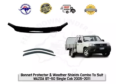 Bonnet Protector Weather Shields To Suit Mazda BT-50 BT50 Single Cab 2005-2011 • $199.99