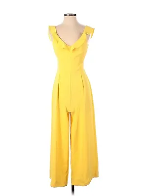 MANGO - One Piece Yellow V-Neck Jumpsuit - Size Medium BRAND NEW • $30