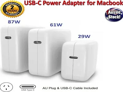 29W 61W 87W USB-C Power Adapter Charger Type-C FOR Apple Macbook Air Pro Laptop  • $34.91