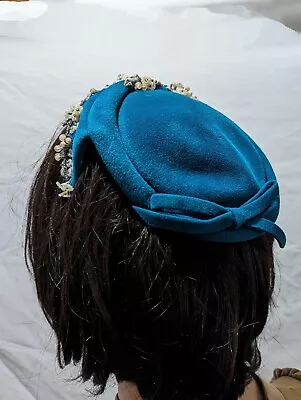 Vintage Marche Exclusive Beaded And Bow French Hat • $25