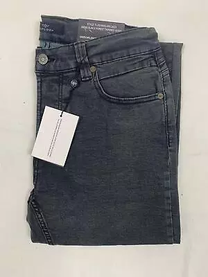 Toplook Mens Tapered Jeans Faded Wash Regular Fit Denim Pants Casual • £8.45