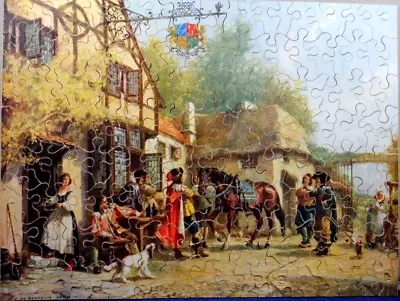 THE NEW MOUNT Outside INN Scene Picture Print PUZZLE Sold By FORTNUM & MASON VGC • $24.65