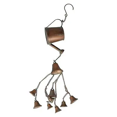 Watering Can Wind Chime Bell Hanging Garden Yard Ornament Decoration Metal • £14.93