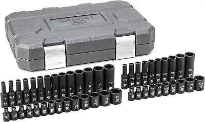 48 Pc. 1/4  Drive 6 Pt. Impact Socket Set Standard & Deep SAE/Metric - 84902 • $98.56