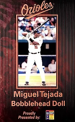 Baltimore Orioles-MLB—Miguel Tejada—#10—BOBBLEHEAD—Brand New—Original Packaging  • $49.99