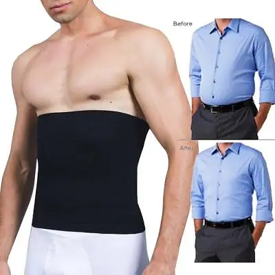 Men's Elastic Waist Trimmer Belt Slimmer Clincher Girdle Weight Loss Body Shaper • £13.79