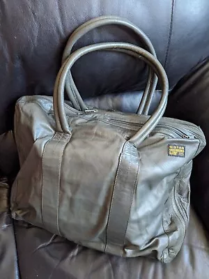 G-Star Raw Leather Hold-All Bag Military Olive-Gray Great Condition ! RARE • $149.98