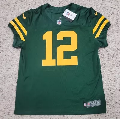 AARON RODGERS NIKE ELITE NFL Jersey Green Bay Packers 50s CLASSIC MVP Size 48 XL • $149.99