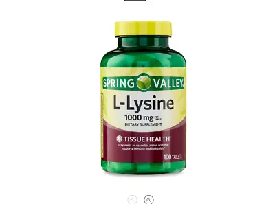 Spring Valley L-Lysine Tablets 1000 Mg 100 Count • $9.15