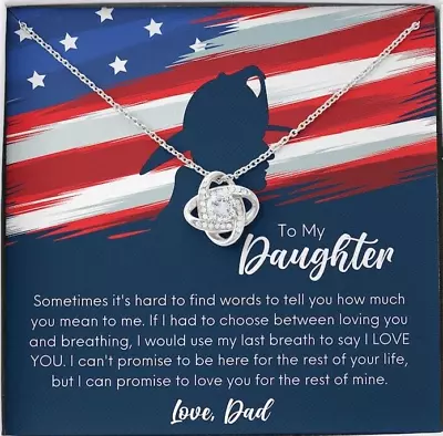 To My Firefighter Daughter Love Knot Necklace From Dad Fireman Daughter Jewelry • $19.99
