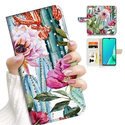 ( For IPhone 7 ) Wallet Flip Case Cover PB24139 Cactus • $12.99