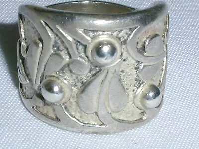 Vintage Silpada Israel Flower Vine Trinity Sterling Silver Ring- Size 5 3/4! • $39