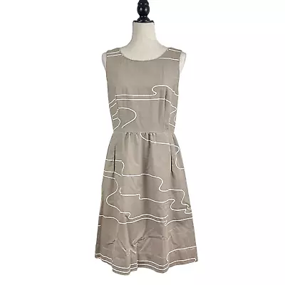 VTG Malia Honolulu Hawaii Dress Abstract Wave Print Sleeveless Fit & Flare • $44.99
