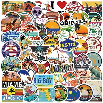 50 Florida Stickers FL Sunshine State Decals Laptop Hydro Yeti Car Free Shipping • $7.45