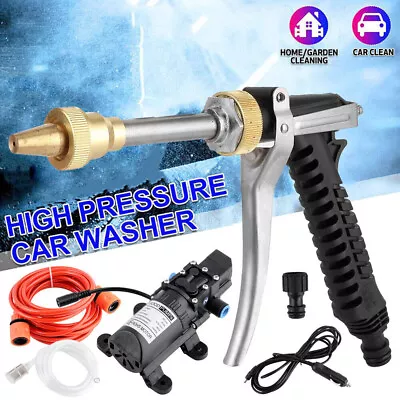 100W Car Washer Portable 12V Water Pump Kit Sprayer Cleaner Hose High Pressure • £16.99