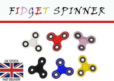 Fidget Finger Spinner Hand Focus Ultimate Spin Steel EDC Bearing Stress Toys UK • £2.79