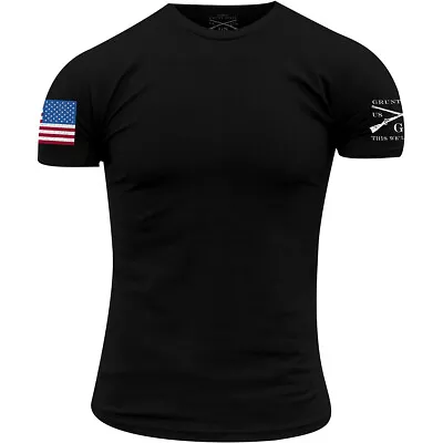 Grunt Style Full Color Flag Basic T-Shirt - Black • $27.99