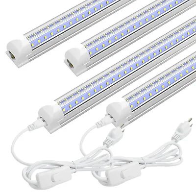 2FT 3FT 4FT 5FT 6FT 8FT LED Tube Light Bulb 24W-72W 6500K T8 Shop Light Fixture • $214.86