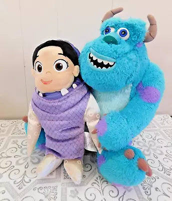 LOT 2 Disney Store Monsters Inc Plush Boo + Sulley Sully Monster Plush Stuffed • $19.99