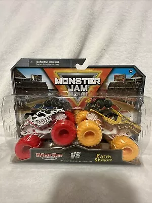 2023 MONSTER JAM Dalmatian Mutt VS Earth Shaker Truck 2 Pack SERIES 24 • $24.99