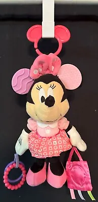 Disney Baby Plush Minnie Mouse Car Seat Stroller Toy With Mirror • $12.99