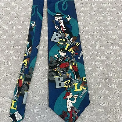 Vintage Beetle Bailey Neck Tie By Mort Walker 1993 Made In USA Blue Comic Strip • $5