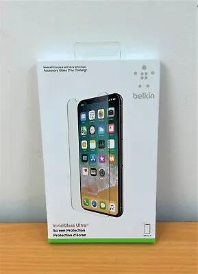 $9.99 • Buy Belkin Tempered Glass Screen Protector IPhone X,Xs & 11 Pro InvisiGlass - F8W872