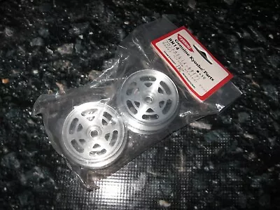 Vintage RC Kyosho Front Wheels Plastic Chrome (2) RM14 • $20.88