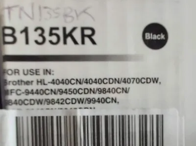 £2.99 • Buy Compatible Brother TN-135BK TN135BK  Black Toner Cartridge HL-4040CN 4070CDW