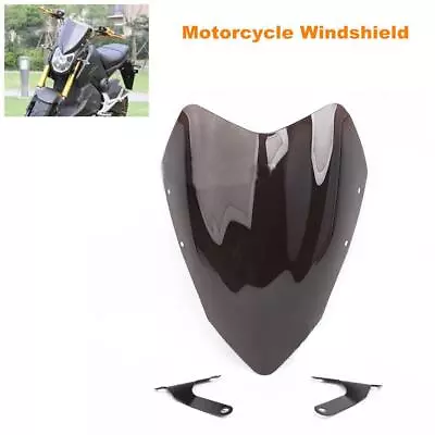 Universal Retrofit Motorcycle Windshield Windscreen Spoiler Deflector Screen Kit • $28.99