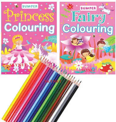 PRINCESS FAIRY Colouring Activity Book Books For GIRLS Kids Children OVER 90 PGS • £2.79