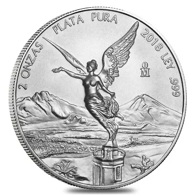 2018 2 Oz Mexican Silver Libertad Coin .999 Fine BU • $145.33
