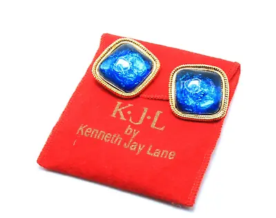 Kenneth Jay Lane KJL For Avon Signed Designer Caprianti Massive Earrings • £66.58