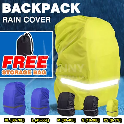 $11.97 • Buy Outdoor Foldable Backpack Rain Cover WaterProof Rucksack Camping Travel Bag