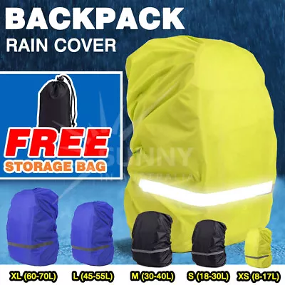 $7.92 • Buy Outdoor Foldable Backpack Rain Cover WaterProof Rucksack Camping Travel Bag