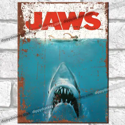 £3.95 • Buy JAWS Movie Metal Signs Vintage Retro Wall Plaques Garage Shed TV Film Tin Sign