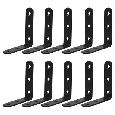 L Corner Brace 10pcs Heavy Duty Shelf Bracket 90 Degree Right Angle Bracket-GD • £14.65