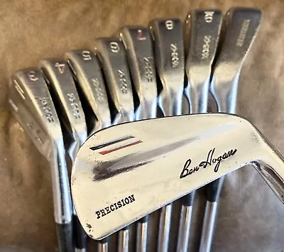 Vintage Ben Hogan ‘54 Precision Irons Set 2-9 E Steel RH Reg Rocket Shafts Rare • $205