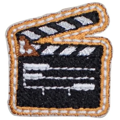Mini Clapperboard Applique Patch - Cinema Theater Movie Badge 1-1/8  (Iron On) • $2.95