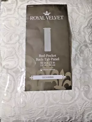JCP Royal Velvet Cream Giovanna Rod Pocket Back Tab Curtain Panel 50 X72  NIP • $19.99