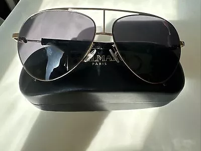 Ballmain Aviator Gold Sunglasses With Case. Authentic $600 Value. Made In France • $199