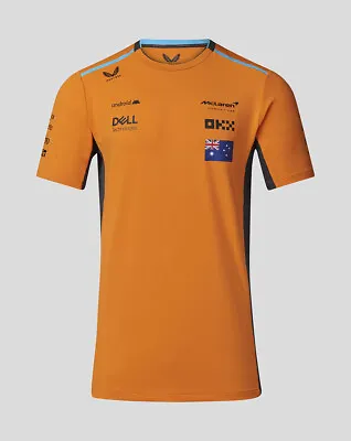 McLaren F1 2023 Official Team Oscar Piastri T-Shirt Papaya Orange Free UK Ship • £27.27