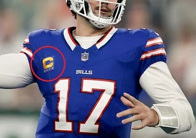 $14.99 • Buy 2023 BUFFALO BILLS Josh Allen QB 4 -⭐⭐⭐⭐-Star Stick-on Blue CAPTAIN GOLD-C PATCH