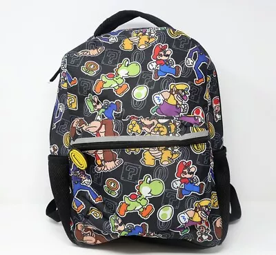 Nintendo Official Super Mario Bros Characters 16  Backpack Bowser Wario Waluigi • $12.95