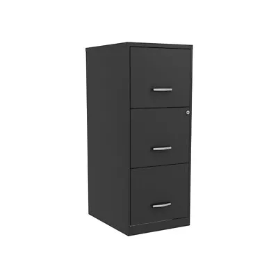 Vertical File Cabinet With 3 Drawer Freestanding Storage Cabinet Black • $91.49