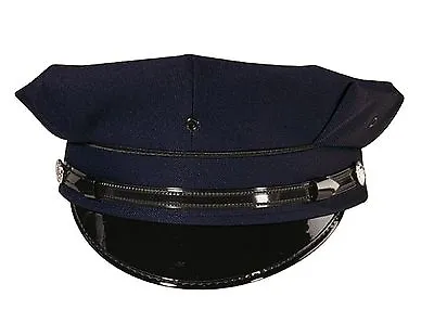 8 Point Navy Blue Police / Security Cap With Sweatband • $37.99