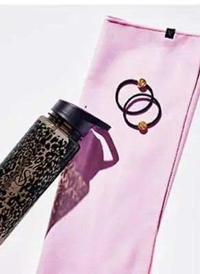 Victoria's Secret Leopard Water Bottle Microfiber Gym Towel & 2 Hair Ties NEW • $39.99